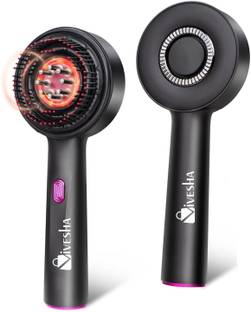 Vivesha IPX7 Waterproof Electric Scalp Massager & Inbuilt Oil Applicator Black Premium Electric Scalp Massager & 2 IN 1 Hair Oil Applicator Comb Massager