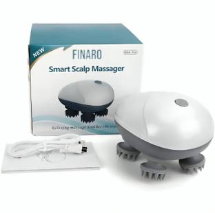 FINARO Revive Electric Handheld Head Portable Massager for Body Head, Neck, Back, Leg Scalp Massager With 4 Rotating Heads Vibration Relax Massager With3 Speed Modes Massager