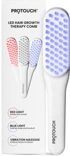 PROTOUCH LED Hair Growth Therapy Comb for hair growth with Red & Blue LED light scalp treatment & vibration massage | Boost Hair Growth & Prevent Hair Fall | For Men & Women | For All Hair Type LED Hair Growth Therapy Comb | Reduces Hair Fall | Head Massager for Men & Women Massager