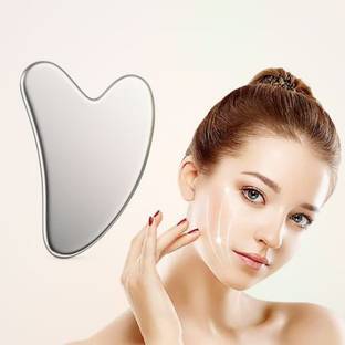 WYNX Smooth Steel Gua Sha Facial Sculpting & Lifting Tool Stress Relief Face Shaping & Anti-Wrinkle Use Pack of 1 Massager