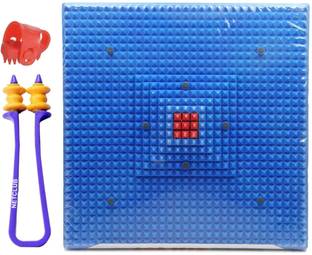 netclub Acupressure kit for Foot Pain Acupressure Mats Pointed Board Plate Pyramid Acupressure Pad for Foot Magnetic Energy Booster Color Massager