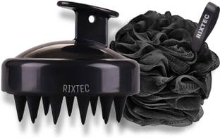 RIXTEC Shampoo Brush & Bath Loofah Sponge Scalp Massager Brush | Helps In Stimulating Blood Flow Massager Massager