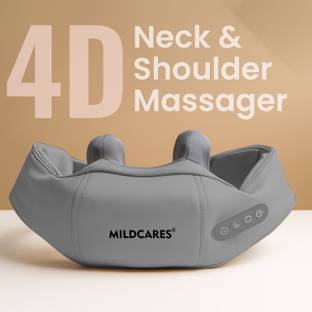 Mildcares Electric Neck Massager Machine with Heat | 4D Shiatsu Neck & Shoulder Massager, 4D Shiatsu Electric Neck & Shoulder Massager with Heat Rechargeable Pain Relief Massager