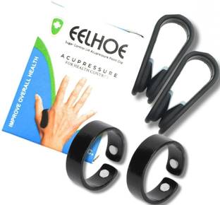 WYNX 4pc Acupressure Therapy Set – Dual Rings & Clips for Sugar Balance, BP Control & Stress Relief Massager