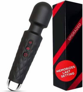 FLANKER WEND MASSAGER Rechargeable Personal Body Wend Cordless Eva Massager Machine with 28 Vibration Modes and Water Resistant (Black) Massager