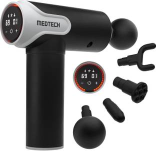 Medtech Gun Massager Blaze Massage Gun | Deep Tissue Machine For Pain Relief | 4 Heads | Rechargable Massager