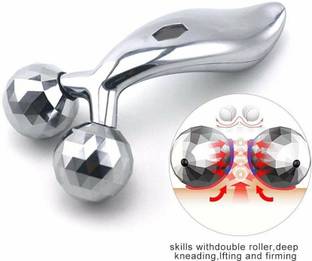 STARKENDY 3D 3D Manual Roller Face Body Massager Skin Lifting Wrinkle Remover Facial Massage For Relaxation and Tightening (Silver) Massager