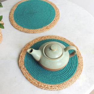 SIYA TEXTILES Round Pack of 2 Table Placemat