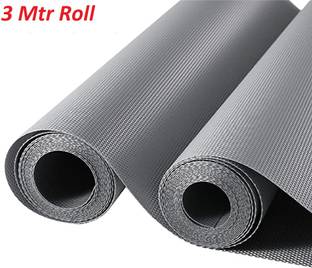 Pop Shade 3 Mtr Long EVA Roll/Mat for Kitchen,Almirah. Antislip & Waterproof(Metal Grey)