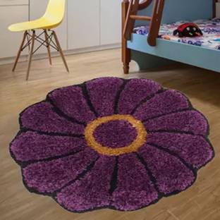 Geeta Enterprise Purple Polyester Carpet
