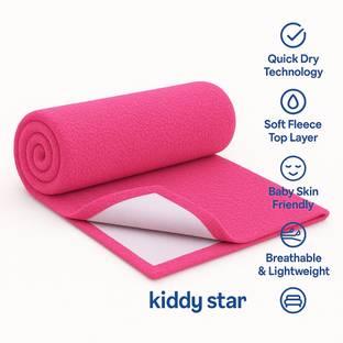 KIDDY STAR Fleece, Rubber Baby Bed Protecting Mat