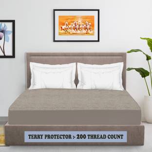 CRAZY WORLD Fitted Single Size Breathable, Stretchable, Waterproof Mattress Cover