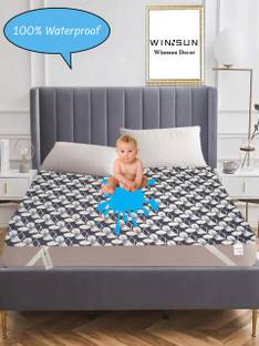 WINNSUN Elastic Strap Queen Size Waterproof Mattress Cover