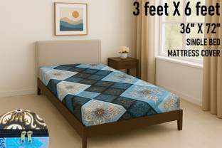 GriinViztal Zippered Single Size Breathable Mattress Cover