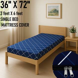 GriinViztal Zippered Single Size Breathable Mattress Cover