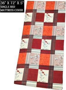 GriinViztal Single Size Zippered Polycotton Breathable Mattress Cover