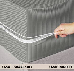 VAS COLLECTIONS Zippered Single Size Breathable Mattress Cover