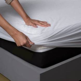 CRAZY WORLD Fitted Single Size Breathable, Stretchable, Waterproof Mattress Cover