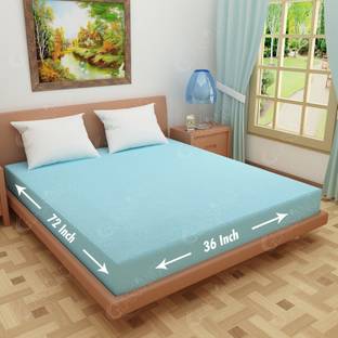 Glassiano Elastic Strap Single Size Breathable, Stretchable, Waterproof Mattress Cover