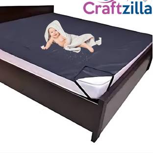 Craftzilla Elastic Strap Double Size Waterproof Mattress Cover