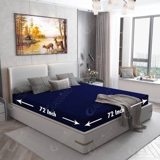 Glassiano King Size Fitted Terry Cotton Breathable, Stretchable, Waterproof Mattress Cover