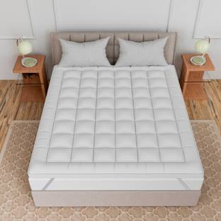 curious lifestyle Mattress Topper Double Size Breathable, Stretchable, Waterproof Mattress Cover
