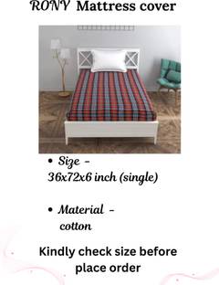 RONY Zippered Single Size Breathable Mattress Cover