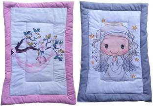 ONDOLL Soft Mattress For New Born Baby Bed Mat, Godadi, Set Of 2.(Pink_Grey)