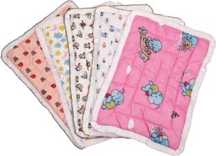 ikc New Born Baby Bed Mattress, Soft Cotton Godari, Set of 5 Printed Godadi