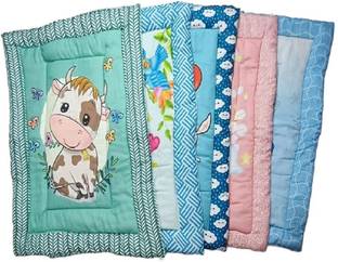 babyly New Born Baby Bed Mattress | crib Sheet| Godari| Bedding set mat Pack of-5 pcs
