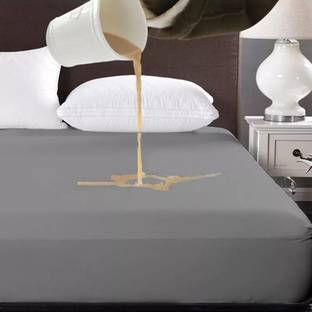 Sleep Matic Waterproof 75"x72" cotton Fitted King size Mattress Protector Grey