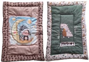 ONDOLL New Born Baby Mattress, Godadi, Baby Bed Mattress, Multicolor, Set Of 2