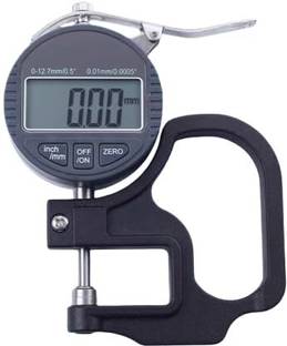 Real Instruments Digital Thickness Gauge Meter LCD Display Inch/Metric For Paper/Leather/Wire Height Gauge