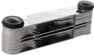 2fortheroad 30087 Thread Pitch Gauge Hardened Steel Metric-60 Degree and Whitworth-55 Degree Snap Gauge