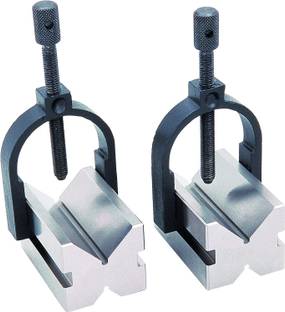 SAMENX Steel V Block & Clamp Sets 1-1/4" Square by 1-5/8" long. (32x32x40mm) Snap Gauge