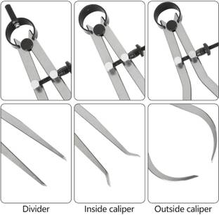 KALANJARI Spring Caliper Set 3 Pieces Inside, Outside & Divider 12" Inch / 300 mm Bore Gauge