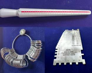 Shyam Sarowar Ring Sizer Stick & Bangles Gauge & Finger Ring Sizer 3 in 1 Set Ring Gauge