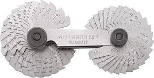 SUMMIT Screw Thread Pitch Gauge Metric & Whitworth - 52 Blades - inch and mm Radius Gauge