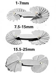 STTAR Radius Gauge R-1-25mm, Alloy Steel Measuring Tool For Concave & Convex Surfaces Radius Gauge