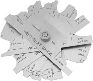 STAR TOOLLS Fillet Weld Gauge Set Stainless Steel Welding Inspection Gauge Inch/Metric Radius Gauge