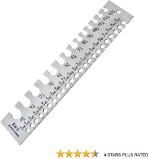 Scorpion Stainless Steel Wire Thickness Gauge Marked with MM and SWG Craft Bead Tool Hole Gauge