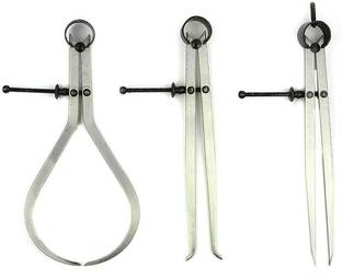 toolskart Spring Caliper 8 inch (200MM) Set of 3 Pieces – Inside, Outside & Divider Radius Gauge