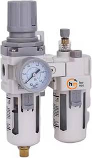 HOSEMART FRL 1/2 Inch Pneumatic Filter Regulator Lubricator Test Indicator