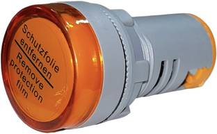 Leyden 12-220V AC/DC YELLOW Multiple Voltage LED Round Indicator 22mm Panel Indicator Test Indicator