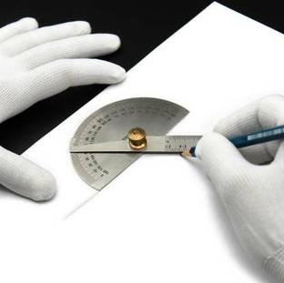 TOOLBUX premium Degree Protector Arm Rule Professional Metal 0-180 Degrees 150mm Dial Indicator