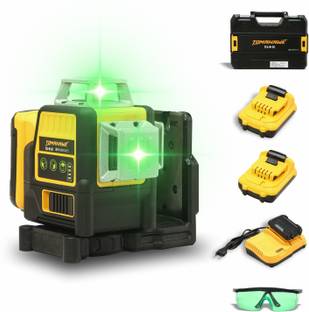 Tomahawk TLL-B-12-12 Lines Green Laser Level Pro -25m 4x360° 4D Green Cross Self-Leveling Measurement Tape