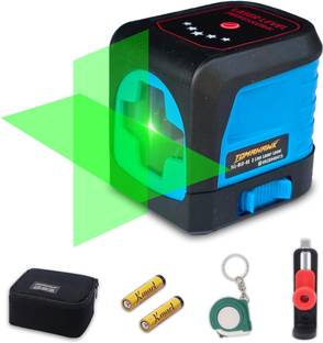 Tomahawk TLL-BLC-02 30m(98 ft) Green Self-Leveling Adjust Brightness Two Laser Level Measurement Tape