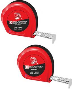 Radesh Carbon Steel Measuring Tape Strip and Belt Clip (3m, white) Measurement Tape