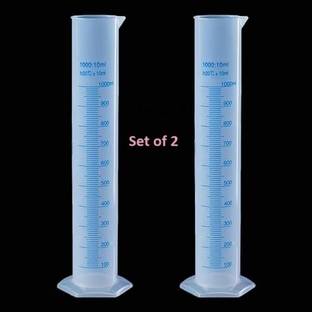 SBT Polypropylene Plastic Measuring Cylinder Transparent Graduated Pack 1 Measuring Cup Set
