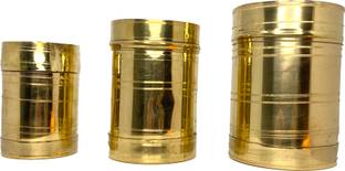 रॉक तवा Brass Measuring Cups Set of 3 मेजरिंग कप सेट